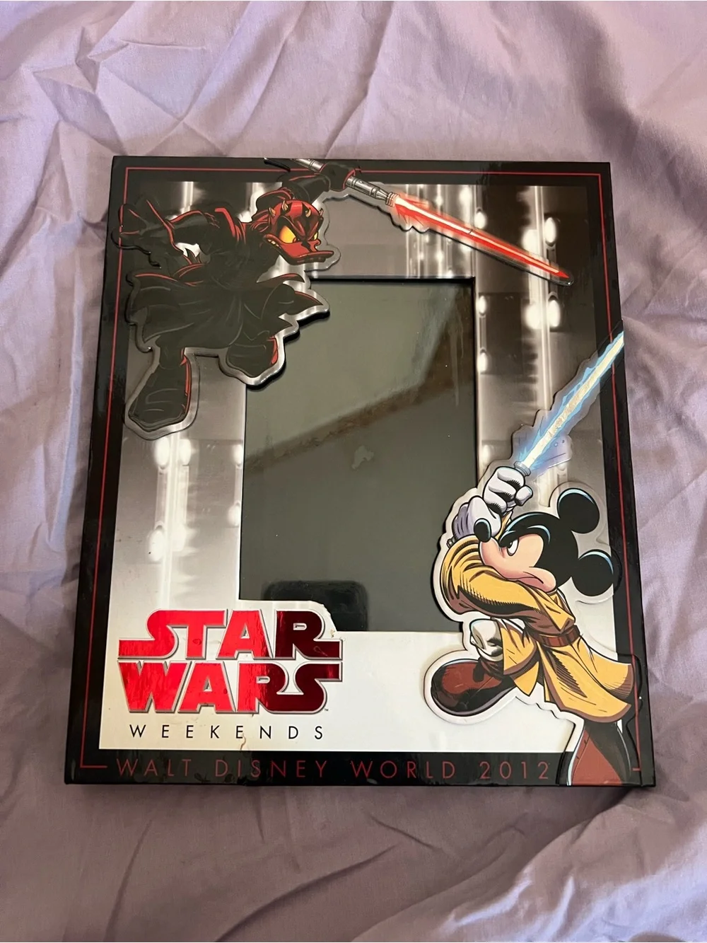 2012 Star Wars Weekends Frame for 4x6 Photos Darth Maul Donald Jedi Mickey RARE